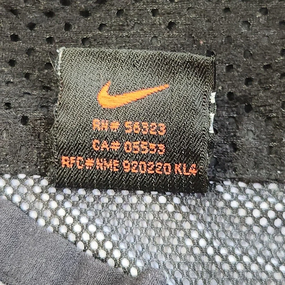 Vintage Nike Windbreaker Jacket Mens Large Gray Full Zip Mesh Lined Reflective